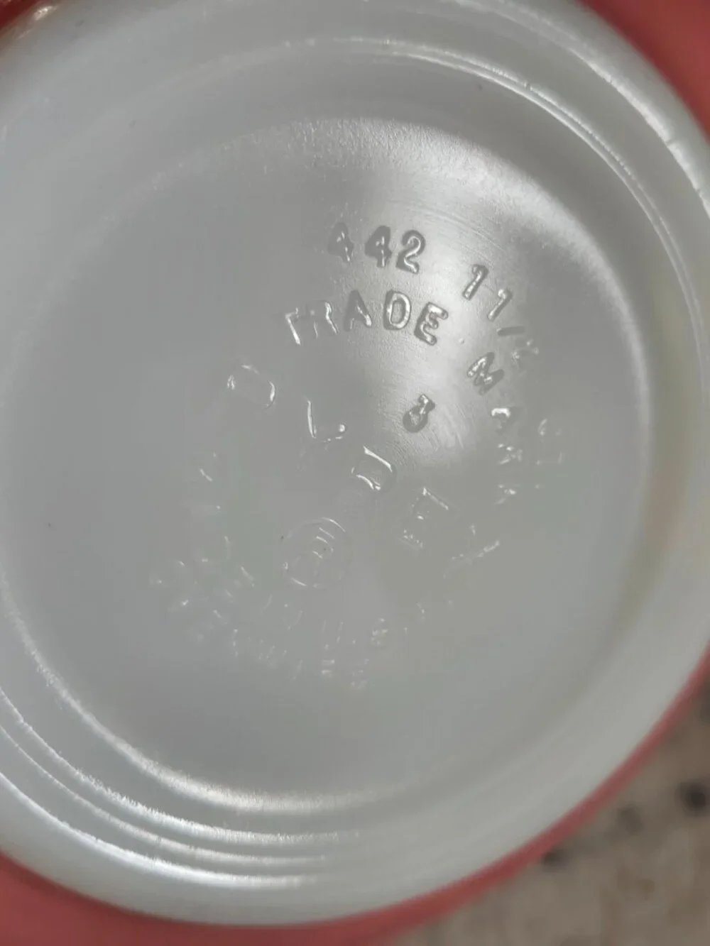 444 only. 442 sold. Pyrex pink Gooseberry 444